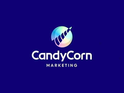 Unicorn Logo - Unicorn Horn, Candy Corn, Spaceship ai data design designer ecommerce icon logo logodesign marketing modern negative space saas simple software space symbol tech technology unicorn unicorn logo