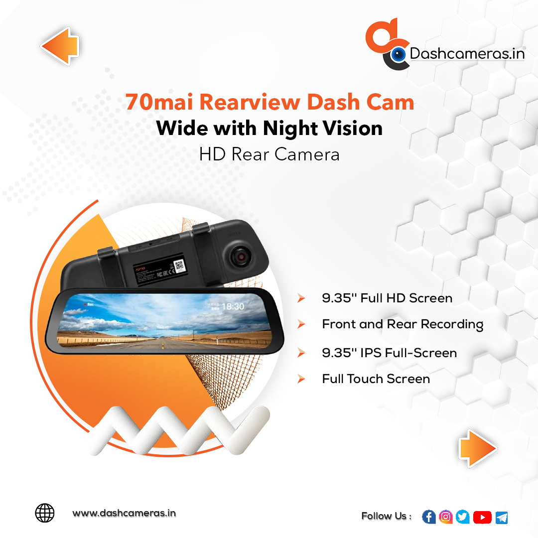 70mai Rearview Dash cam wide with night vision by Amit Naidu on