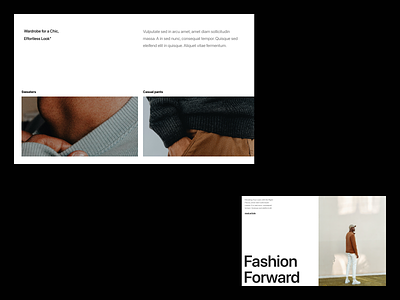 Fashion forward branding design fashion grid header minimal shop typography ui ux web