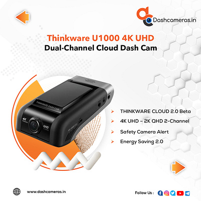 thinkware 4k UHD Dual-channel cloud Dash cam 70mai best dash cam for car best dash cam in india dash cam dash camera dashcameras.in design illustration thinkware