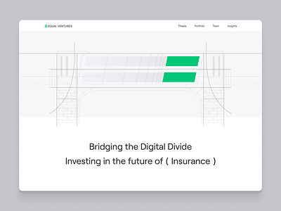 Equal Ventures bridge equal illustration invest line linear minimal minimalism simplistic ui ux vc venture capital webdesign