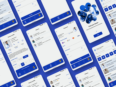 Mobile app UI Design | Docbuddy : Doctor Appointment app appointmentbookingapp bookingapp doctorapp doctorappointmentapp figma ui uidesign
