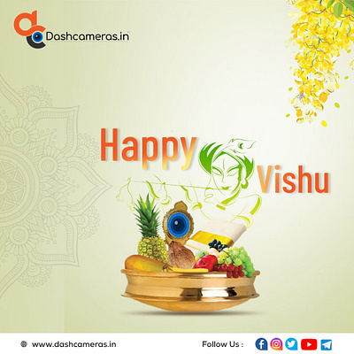 Happy vishu 70mai celebration dash cam dashcameras.in ddpai festival season happy vishu illustration thinkware vishu