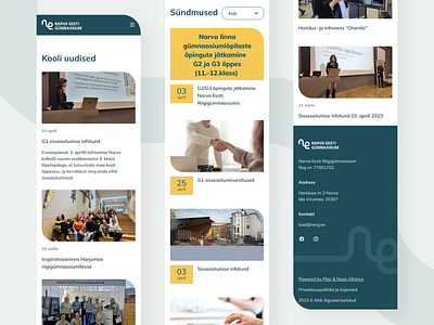 Narva Estonian State Gymnasium agency creativestudio design estonia minimal narva nopecreative nopenation school tallinn tartu web