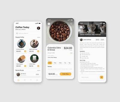CoffeToday - Coffee Marketplace App coffee coffee app design ui figma graphic design inspiration ui marketplace mobile mobile app mobile design ui