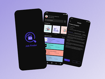 Job Finder Application app app design app development agency app development app design app development company appdesign mobileappdesign branding design graphic design illustration logo mobileappdesign ui ux