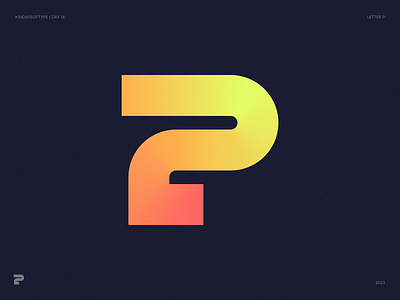 Letter P - Path. 36 Days of Type. Day 16 blockchain branding circuit connection for sale gradient icon identity infrastructure letter p lettering logo p logo path tech unused