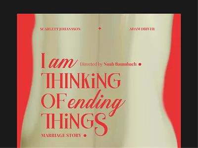 Marriage story - poster poster typography visual design