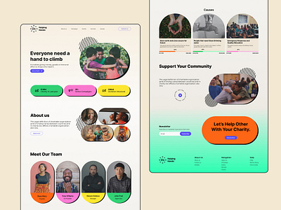 Responsive Landing Page Design | Helping hands : Charity Website charity charitywebsite landingpage responsive responsivewebdesign ui web webdesign