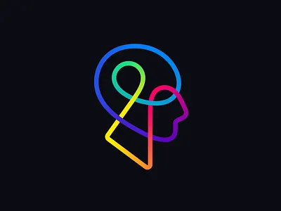 WIP 2 / Humanoid AI ai colorfull logo head logo humanoid line logo logo mark robot robot head symbol