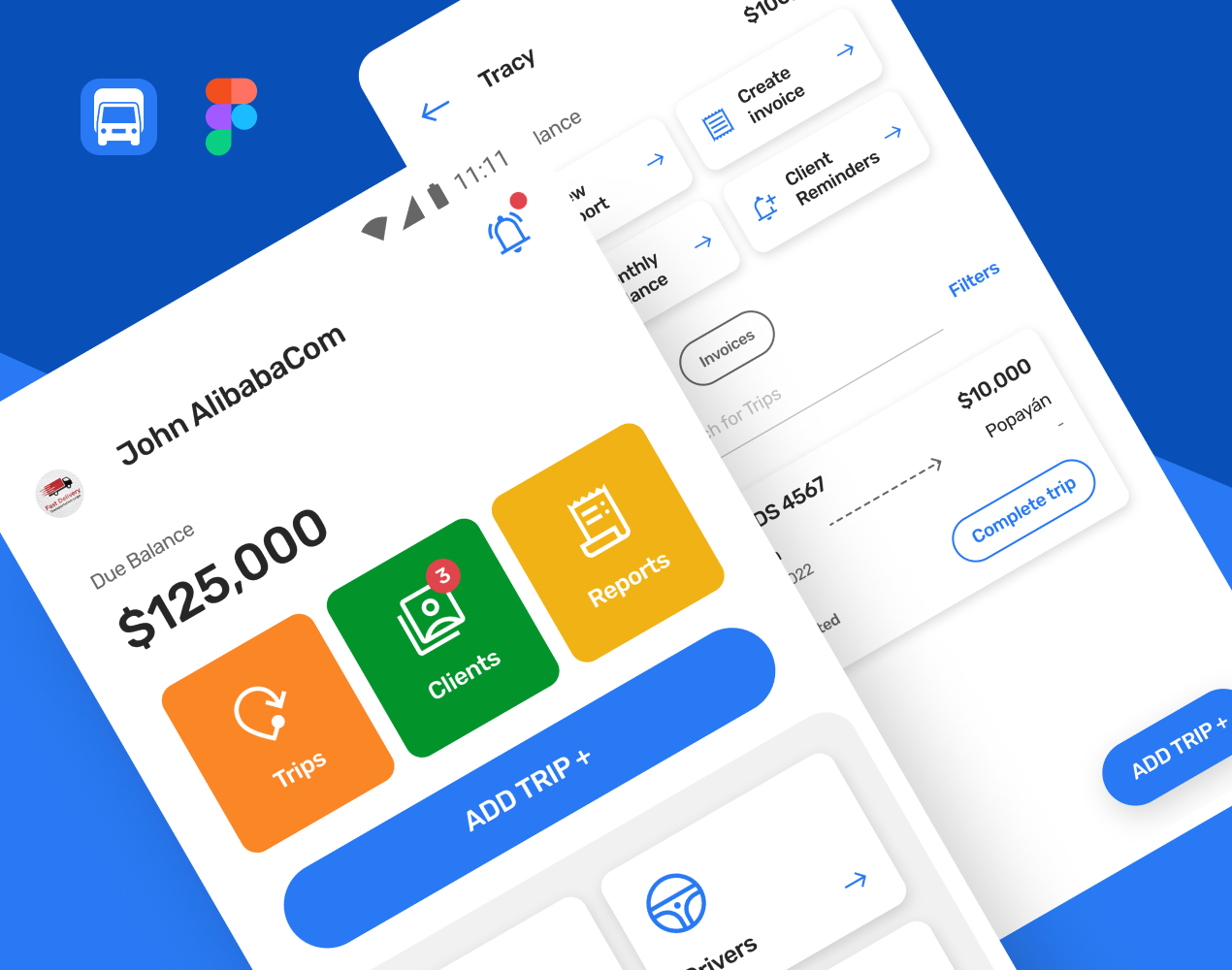 TransBook UI android cargo delivery design interface ios shipment transport trucks ui