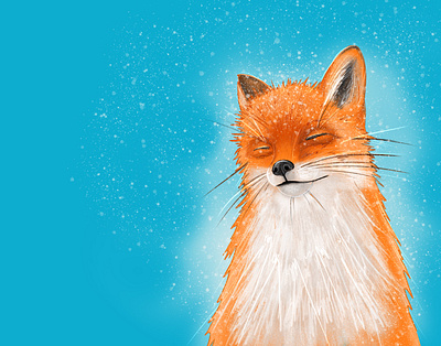 Snow fox book illustration graphic design illustration sketch