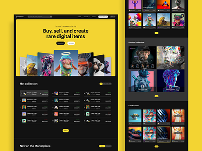 grandbazar | NFT Marketplace dark design figma homepage light main page marketplace nft ui ux web