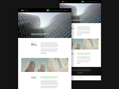 Website for a Holding Company business website company website construction css3 front end development holding company home page html5 landing page real estate scss ui ux web design web development website