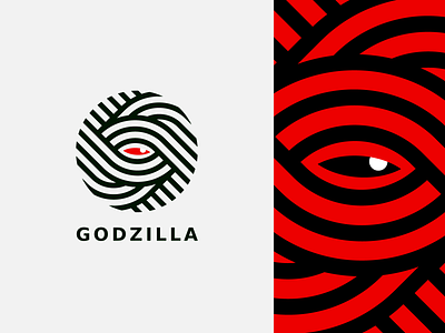 Godzilla branding concept creative design dinosaur godjira godzilla gojira illustration logo symbol t rex vector