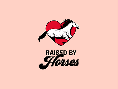 Raised By Horses brand branding design graphic design illustration logo logo design mark vector