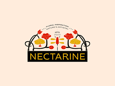 NECTARINE brand branding design graphic design illustration logo logo design mark vector