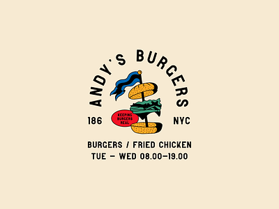 Andy's Burgers brand branding design graphic design illustration logo logo design mark vector