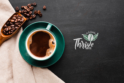 Logo Design for Thrive Coffee brand brand identity brand identity design branding branding identity design designing graphic design graphic designing graphic designs logo logo design logo designing logo designs logo development logotype logotype designer logotype designing logotype designs visual identity