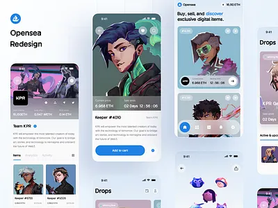 Opensea Redesign Part - 2 2023 app blockchain crypto cryptocurrency design eth figma marketplace nft nft art opensea ui ux