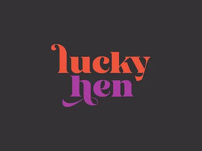 Lucky Hen Logo branding design font graphic design illustration illustrator logo logotype restaurant typoart typography vector