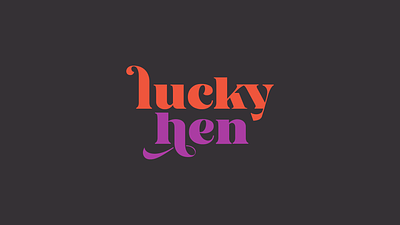 Lucky Hen Logo branding design font graphic design illustration illustrator logo logotype restaurant typoart typography vector