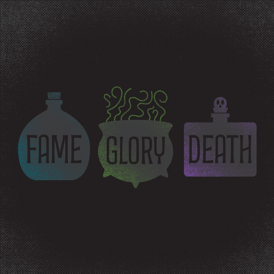 Fame. Glory. Death. bottles death design fame glory harry potter illustration muggle snape wizard