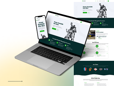 Football Management Company Website design ui ux website wordpress