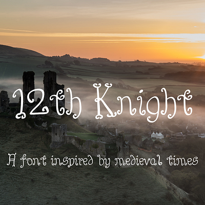 12th Knight font font fonts knight medieval typeface