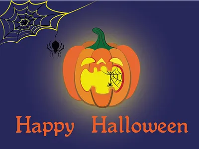 Halloween postcards illustration typography