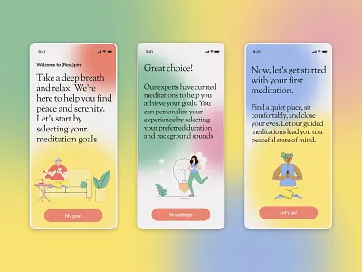 Daily UI #023 - Onboarding daily ui design meditation onboarding ui ui design
