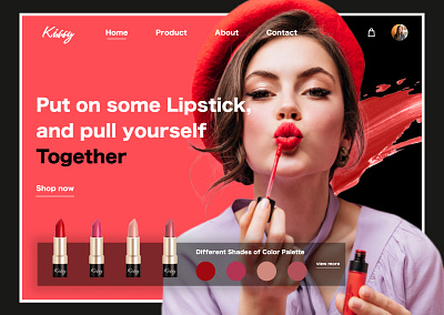 Kissy Lipstick - Landing page graphic design landingpage lipstick lipsticklandingpage lipstickwebpage onlineshop