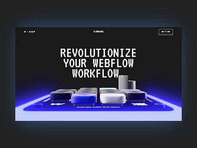 Flowboard - Webflow + ThreeJS practice 3d modeling animation blender gsap keyboard neon r3f scrollanimation ui webflow