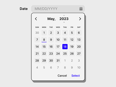 DailyUI #080 - Date Picker component dailyui date date picker ux