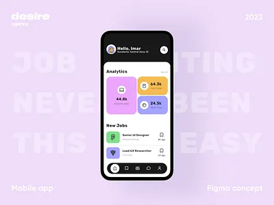 Mobile App | Job search analytics android animation app design branding design design ui desire agency graphic design illustration ios job mobile mobile app motion motion graphics search ui