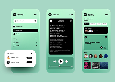 Spotify - Mobile music app daily ui design figma graphic design interface ui