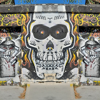 Graffiti skull Street photography abstractart art color graffiti illustration skull street art streetart