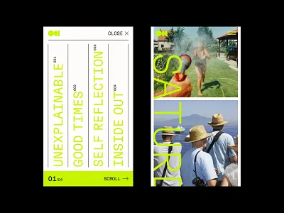 Good Times branding design menu mobile navigation responsive scroll typography ui ux