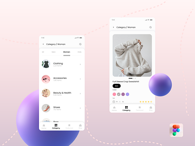 Ecommerce Category and Product Details ecommerce app ui ecommerce ui