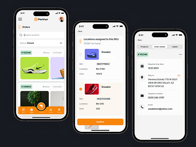 Fivecube x Packiyo - Mobile App @ SAAS WMS design ecommerce logistic mobile product design retail saas ui uidesign ux uxdesign