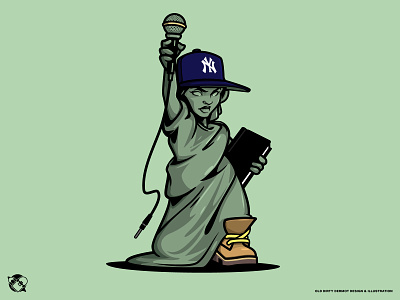 Mascot Design character design design graphics illustration new york statue of liberty t shirt design thimberland boots vector vector design