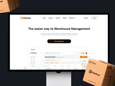 Fivecube x Packiyo - Website @ SAAS WMS design logistic product design retail saas ui ux warehouse webdesign website