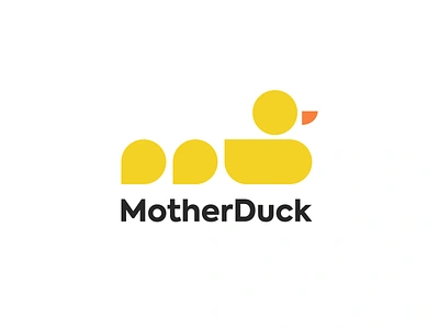 MotherDuck abstract abstract logo animal animal logo bird duck duck logo ducking geometric geometric logo kreatank logo logo design minimal mother duck simple yellow