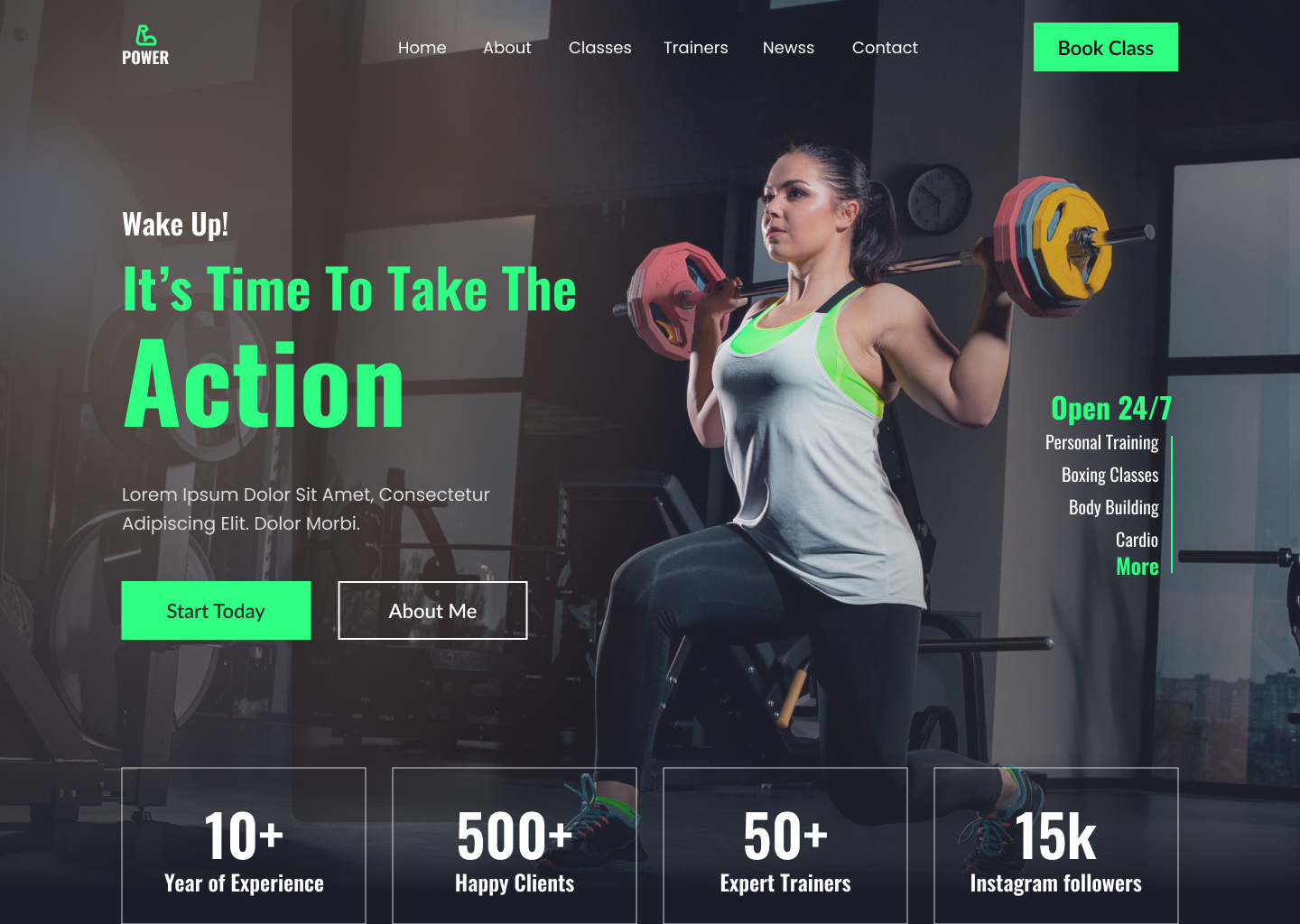 Gym Landing Page by UX/UI Library on Dribbble