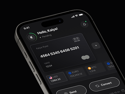 Fivecube x BlackBanx - Crypto Banking Mobile App bank crypto design finance fitech mobile mobile app neobank product design saas ui ux