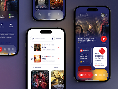 Cinema App app cinema figma mobile movie ui ux