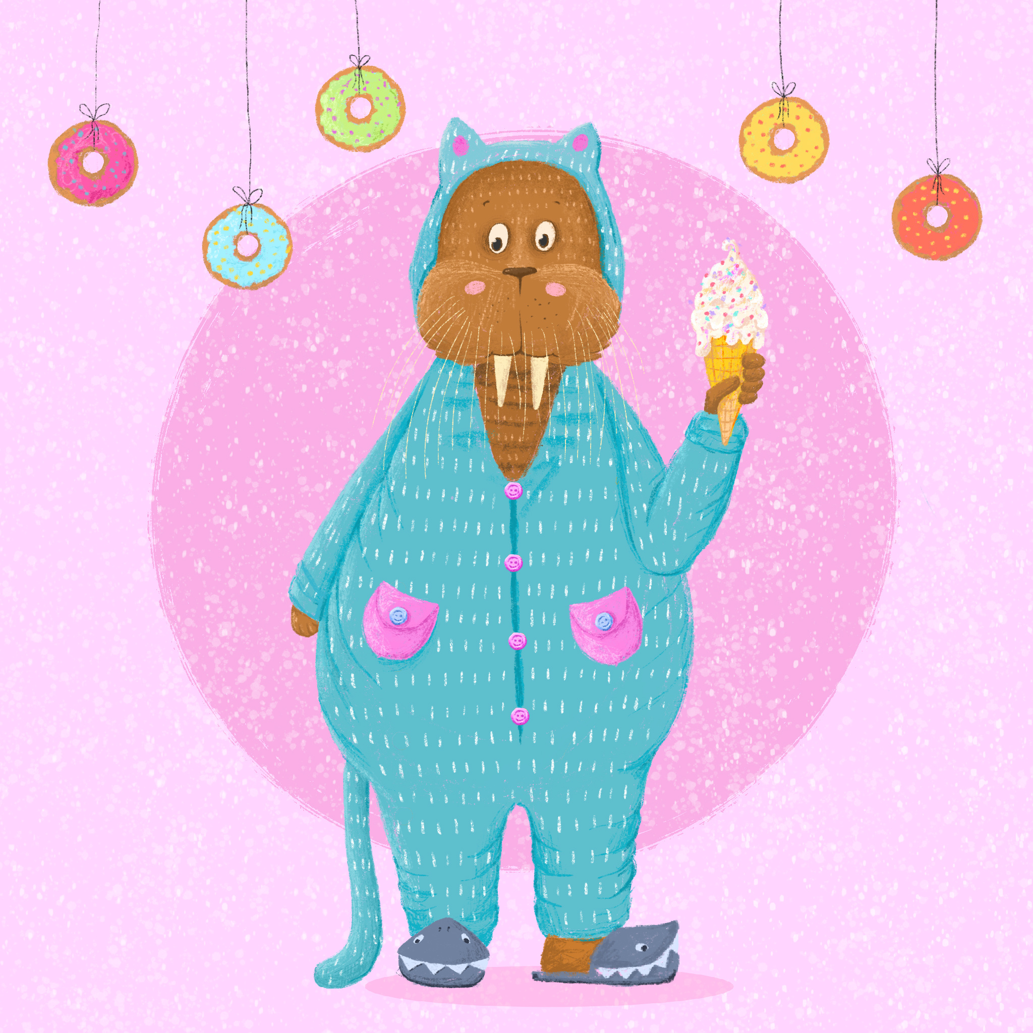 Animals in pajamas by olga on Dribbble