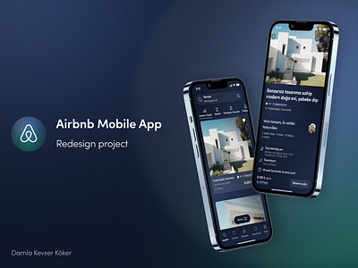 Airbnb Mobile App Redesign airbnb app design mobile app typography ui ux