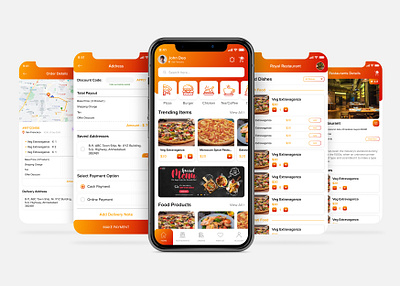 Saffron Eats : Food Delivery Mobile App Design app application design design food delivery app mobile app design swiggy clone ubereats clone app ui ui ux zomato clone