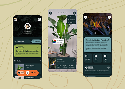 Leafy: Plant Care App app clean creative daily flower garden green minimal mobile mobile ui plant care product ui ux